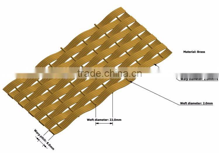 BV company Good price golden copper wire net for stone column