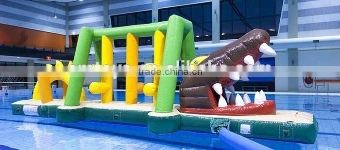 Cheap inflatable aqua run inflatable water obstacle course for sale
