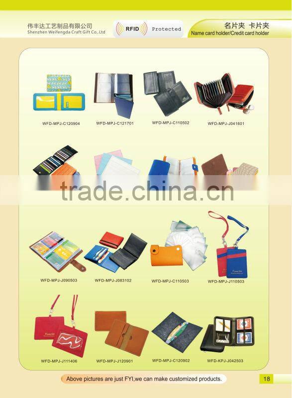Practical single leather card holder to protect ID card or bank card