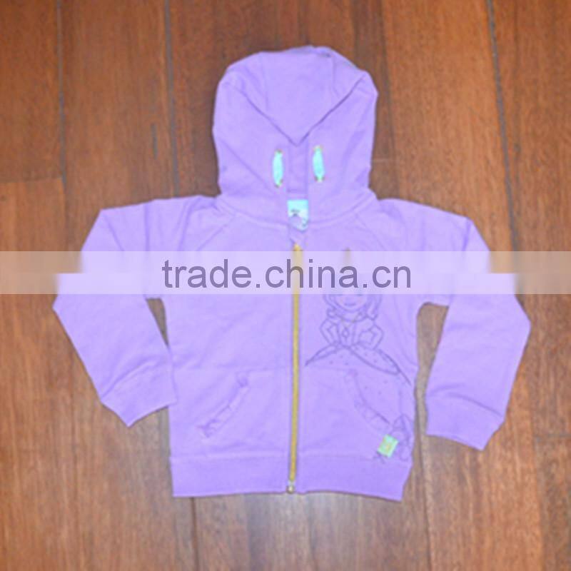 China sport suit baby girl kids purple lovely baby sport suit