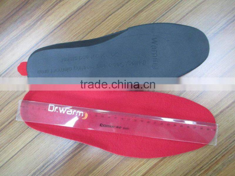 battery powered foot warmer heating shoe insole ski boot insole for winter outdoor sport