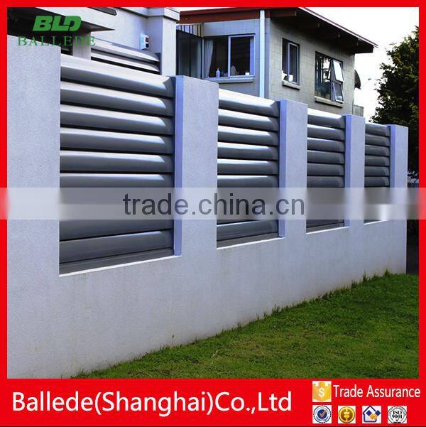 competitive price fixed oval blade aluminum louvre fence