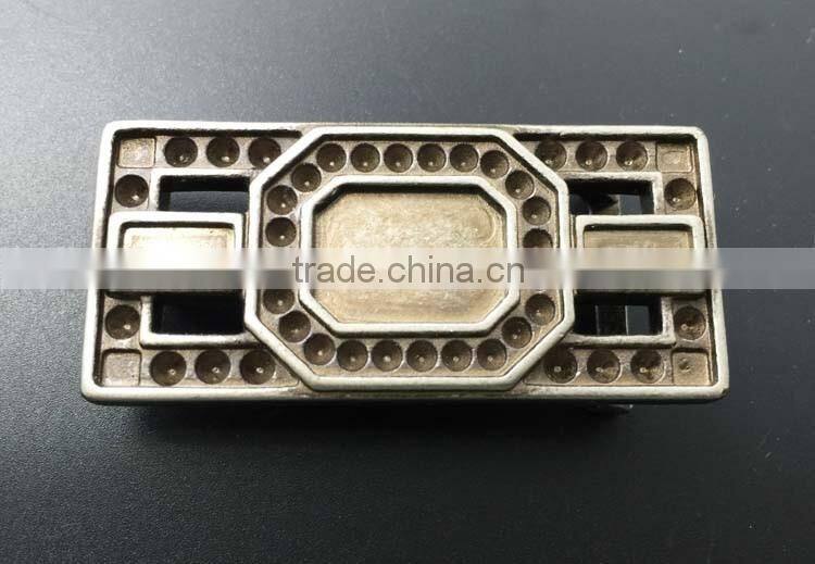 Belt buckle blank in antique brass