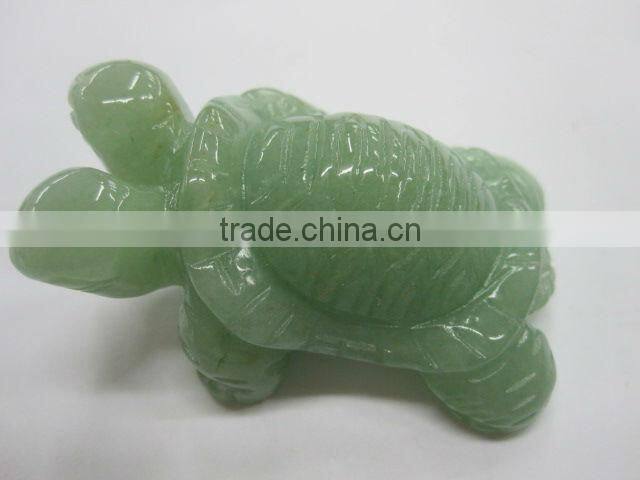 Green Aventurine carved turtle