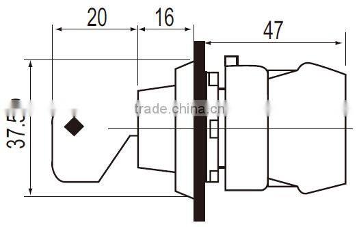 CNTD Chinese Company Names Key Knob No Nc 22mm 30mm Illuminated Push Button Switch