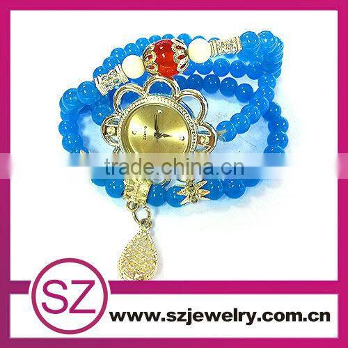 SWH0644-3 china supplier gem stone bracelet beaded cheap elegant watches