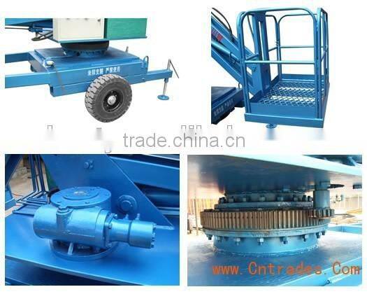 Hot sale Trailer articulating boom lift lift elevator with CE