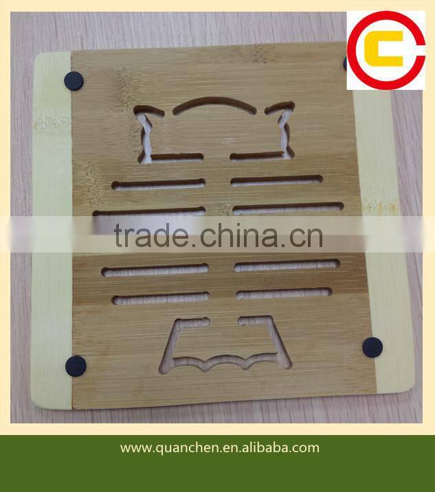 New design animal shape bamboo cup mat