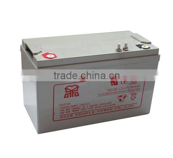 Factory Price DEEP CYCLE 12v 100ah battery VRLA GEL UPS battery