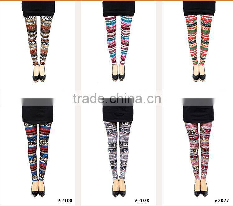 Wholesale christmas leggings, Yoga pattern leggings womens workout leggings