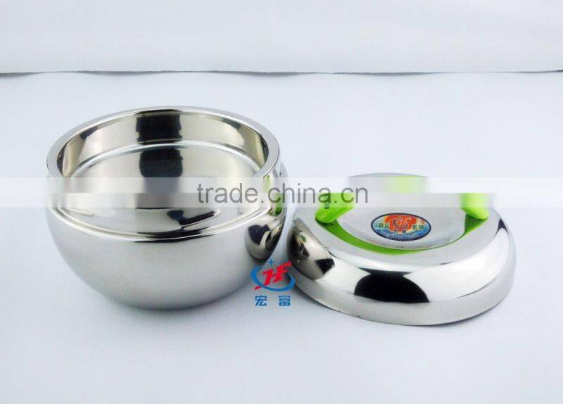 hot new products for 2015 wholesale dinnerware of stainless steel serving rice bowl with lid