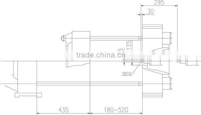 460*460 mm space between tie bar plastic machinary