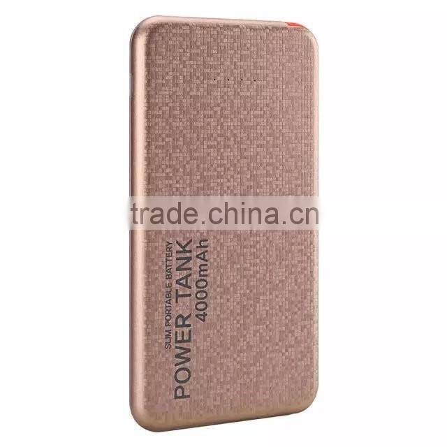 Factory price universal 4000mah portable charger power bank manufacturer flat power bank