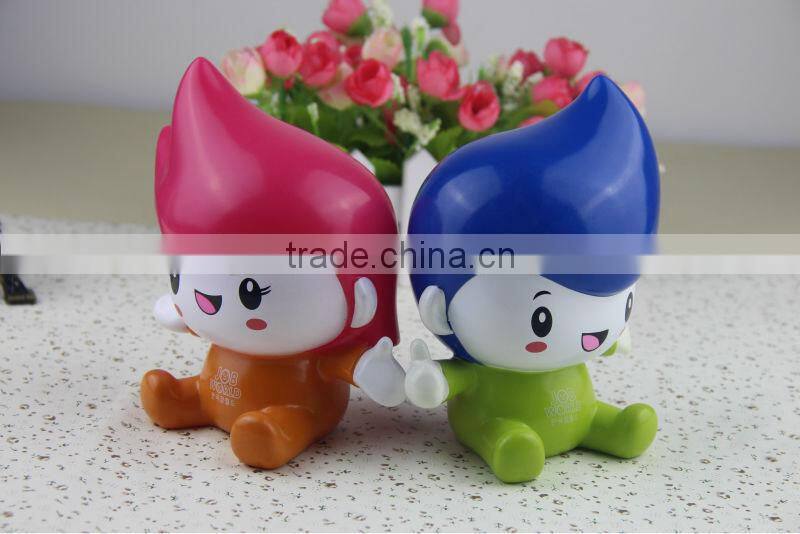 lovly figures model plastic pvc coin bank for kids