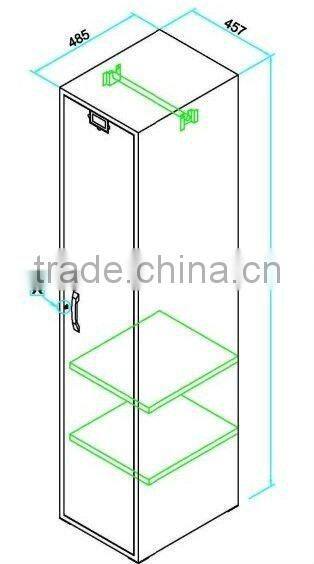 two door, student clothing steel locker