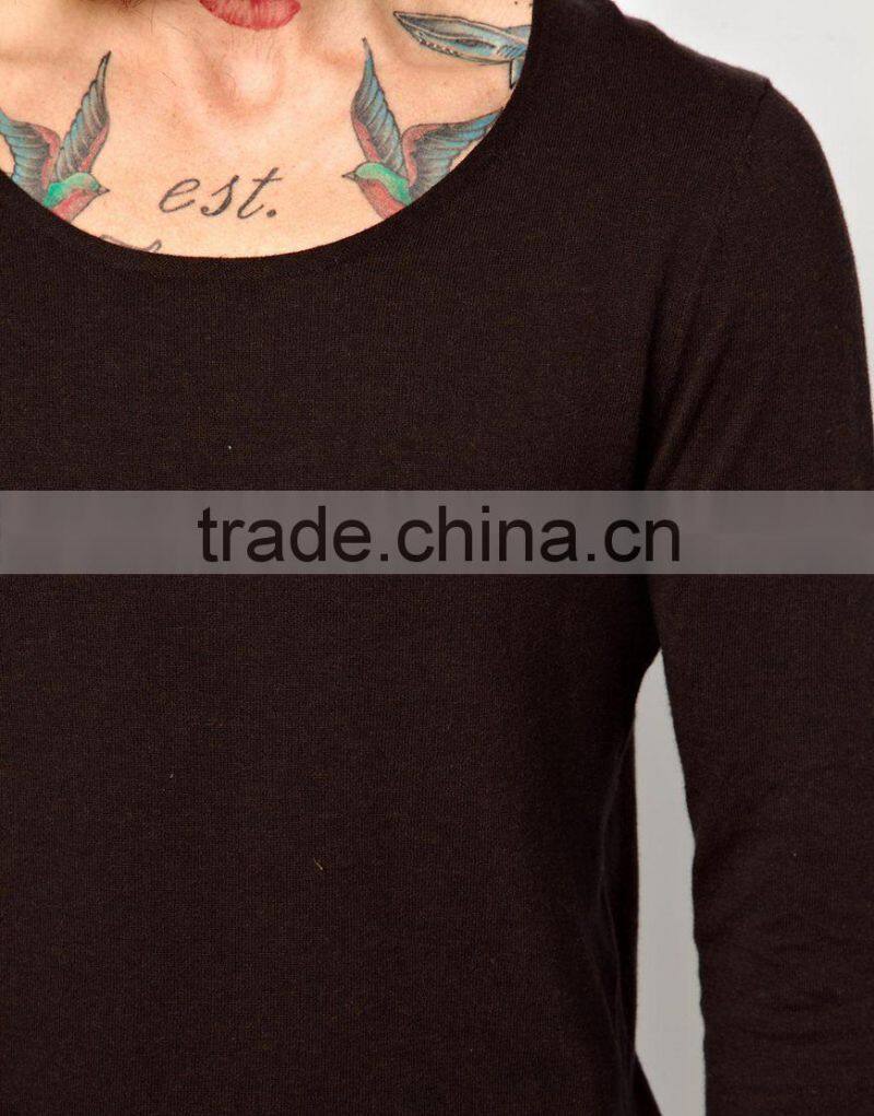 100% pure cotton Fine lightweight knit ribbed cuffs and waistband, Scoop neck regular fit Jumper