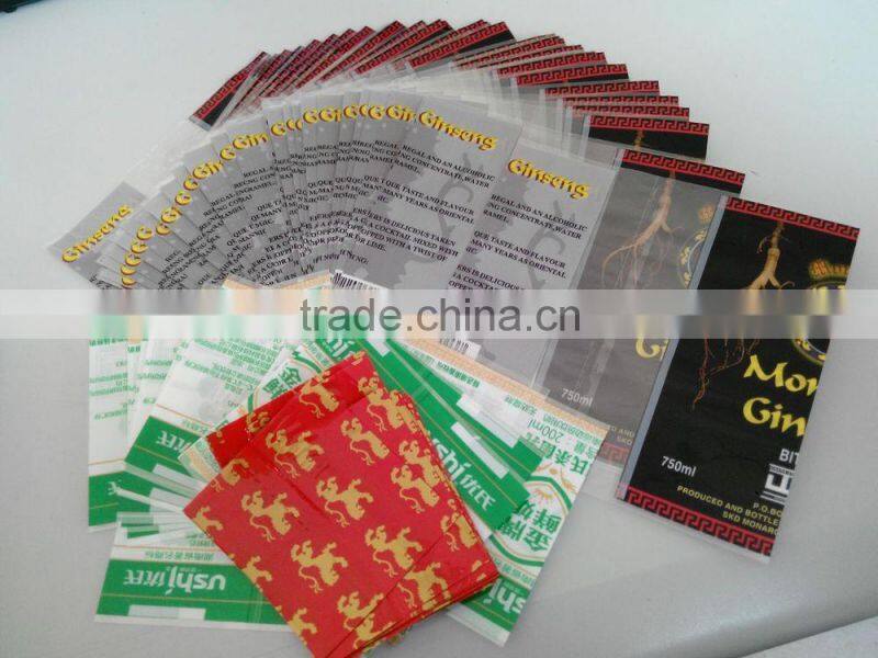 pvc plastic sleeve heat shrink label for wrapping bottles