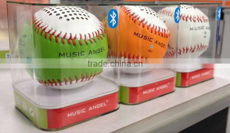 Hand-crafted Baseball shaped music mini portablel wireless bluetooth speaker with build-in lithium battery