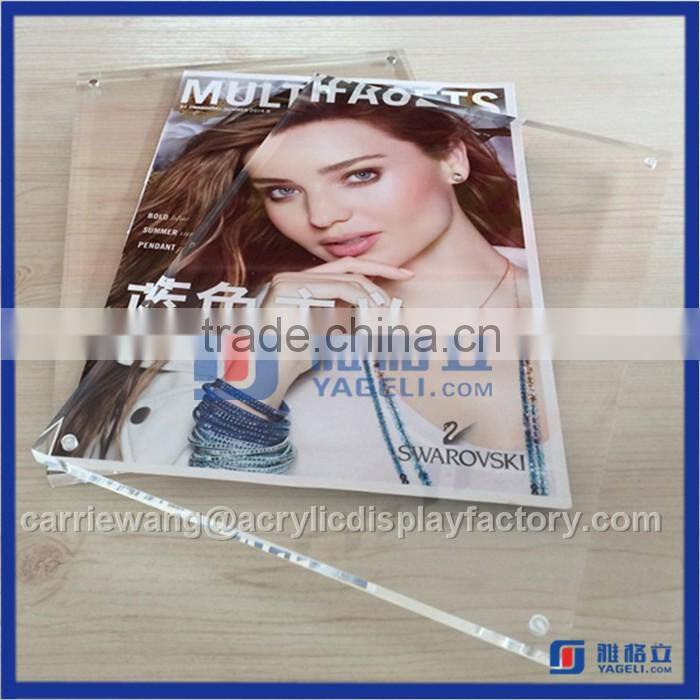 Acrylic photo frame Double-side magnetic crystal clear picture photo frame