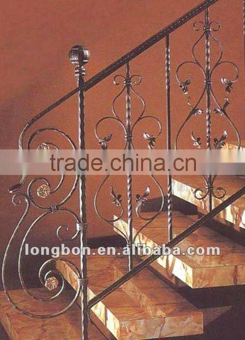 Top-selling hand forged metal stair handrail(LB-I-H-0010)