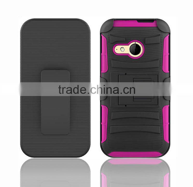 For HTC One M8 mini hybrid shockproof holster cover
