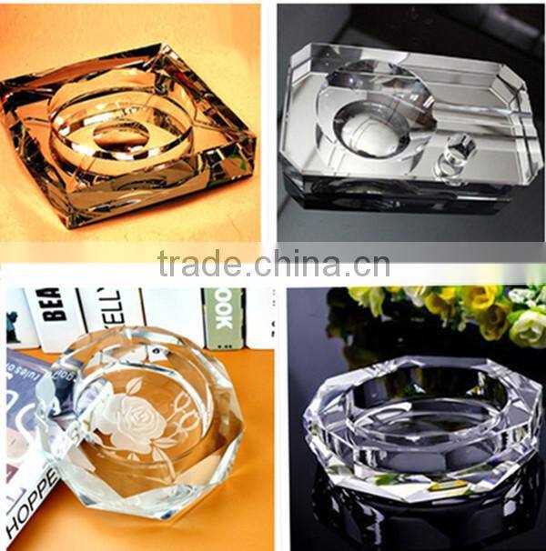 new design engraved crystal ashtray