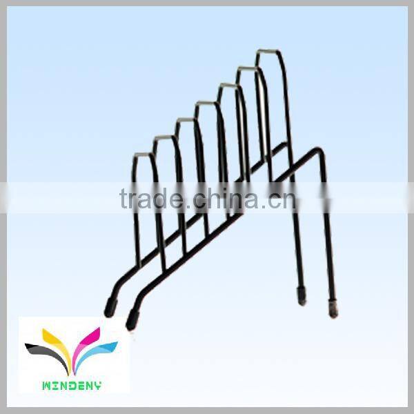 Black powder coated wire metal step file divider outdoor magazine rack