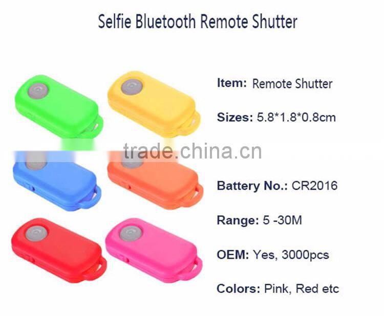 Gleese Popular Flexible bluetooth Selfie Stick remote with Shutter Button Promotion selfie stick for iphone