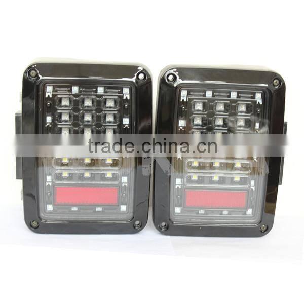 Jee-p LED Tail Lights for 2007-2015 Jee-p Wrangler Tail Light Brake Reverse Light Rear Back Up Turn Singal Lamp DRL