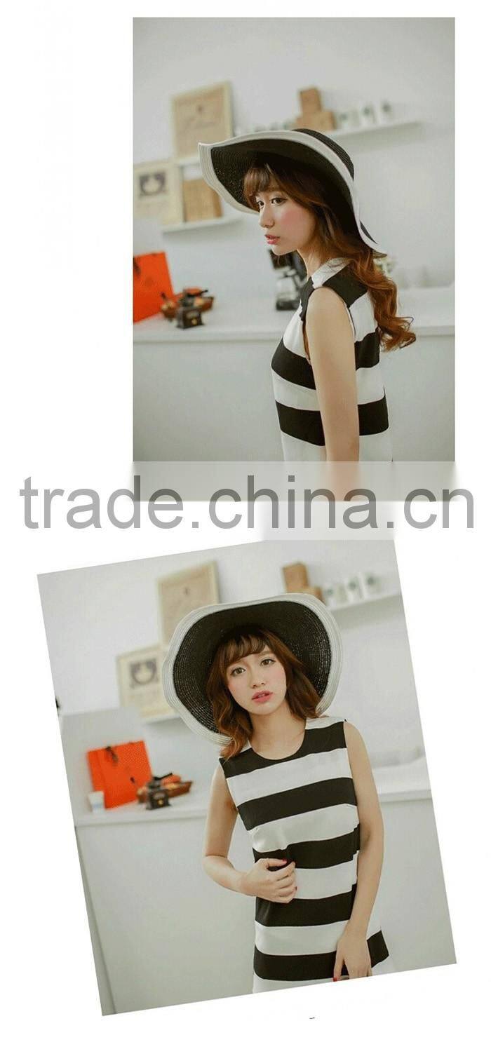 Straw panama fashion wide brim hat fashion floppy ladies dress hats wholesale