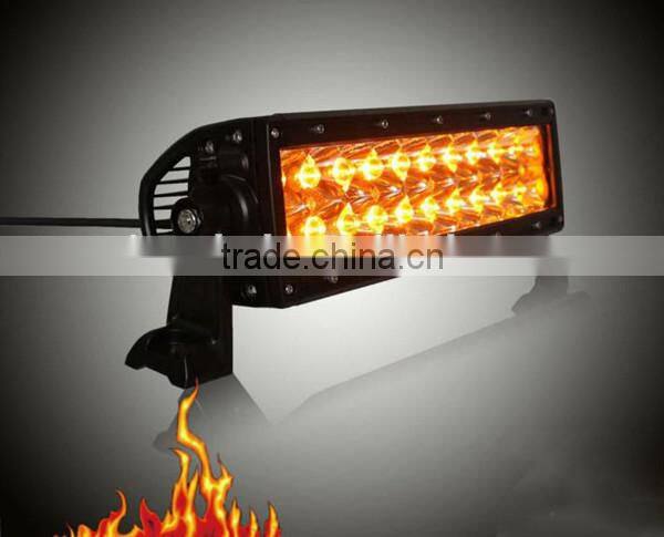 Led flash light bar, Cre 72w led bar, 4x4 Amber and white led light bar 14"