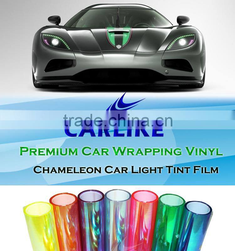 New Shiny Transparent Chameleon Color Change Vinyl Film Car Headlight