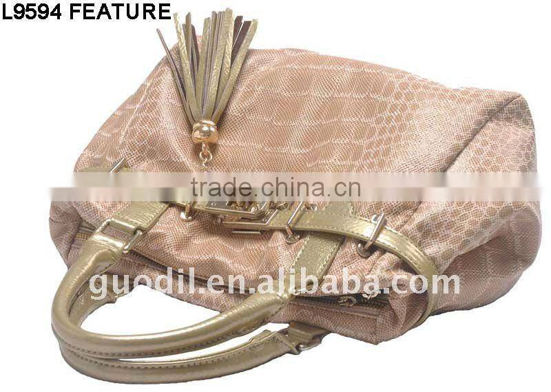 Crocodile with patent trim large tote bag fashion design lady handbags 2012