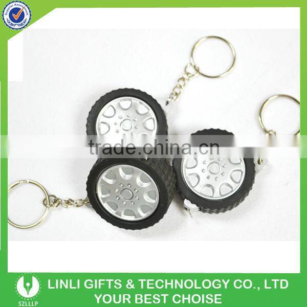 Promotional custom logo car tyre keychain