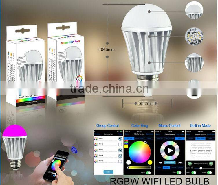 E27 Music Alarm Group Smart LED Light Bulb Lamp RGB APP Remote Multi-Color