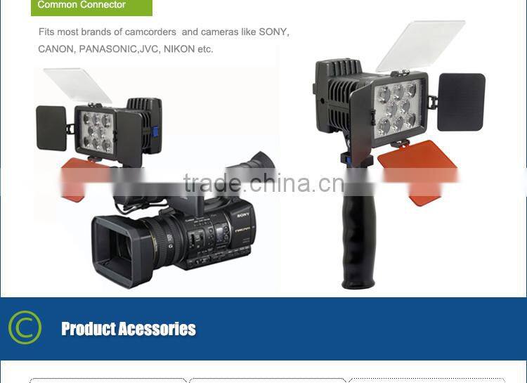 Most hot selling LED video light LED-5080 8 leds photography lighting with F970 battery