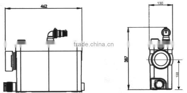 HMAC-400A Sanisplit macerator pump toilet for sewage lifting
