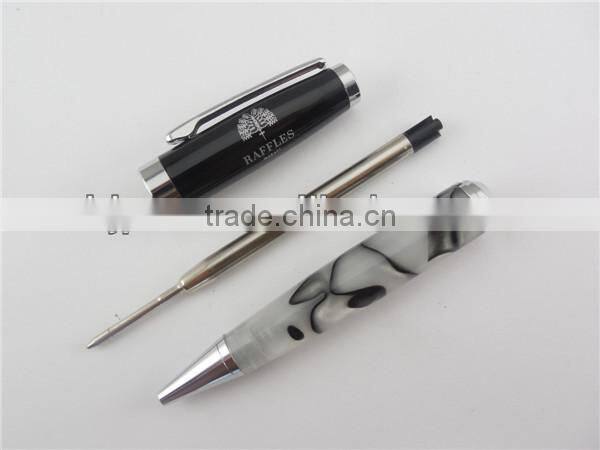 2014 Excellent Designed Metal Twist white new Acrylic Ball Pen