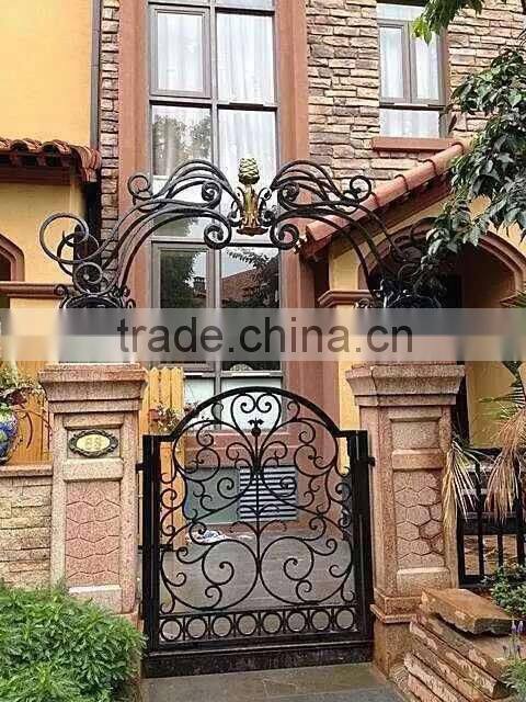 Top-selling ornamental wrought iron picket fencing for outdoor or home and garden factory in guangzhou