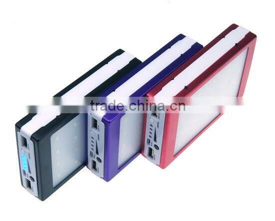 50000mAh Solar Panel Power Bank External Charger Battery Cell Phone Black 2USB