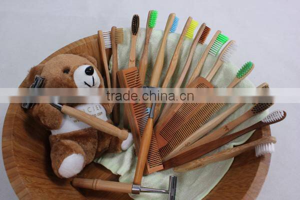 High quality hotel bamboo toothburshes with case
