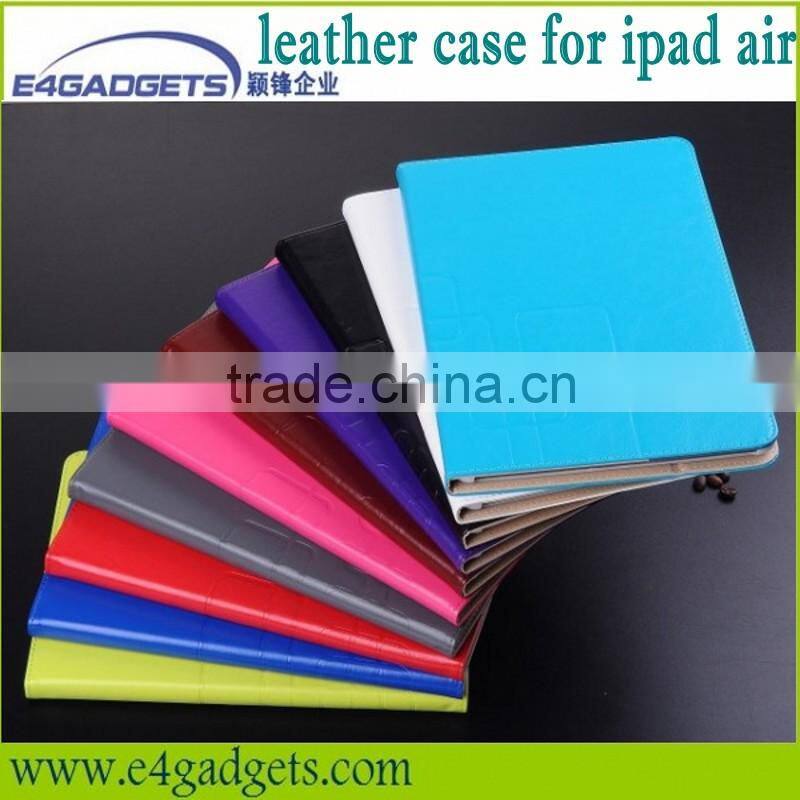 2013 new arrival High Quality crazy horse pattern leather case for apple ipad air case