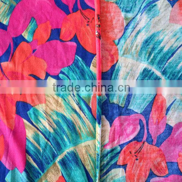 2014 new poly spun knitted fabric for garment