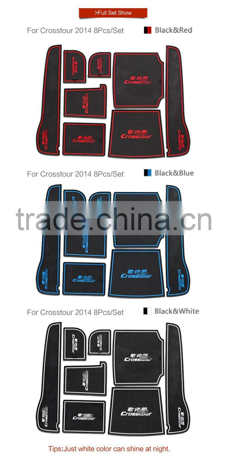 China OEM service car gate slot mat for Honda Crosstour 2014 8pcs/set