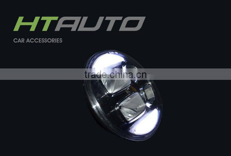 HTAUTO 7" 40W 10-30V Round Hi/Lo Beam Motorcycle Headlight Lamp For Wrangler Jeep Led Driving Offroad Light