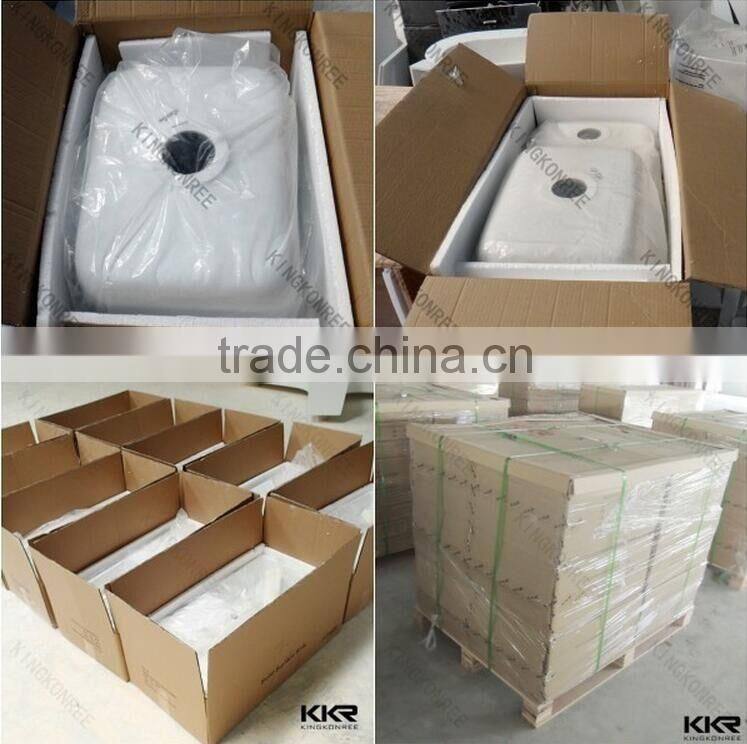 Artificial stone solid surface countertop kitchen sink