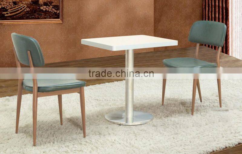 solid side restaurant fast food furniture wooden dining chair and table