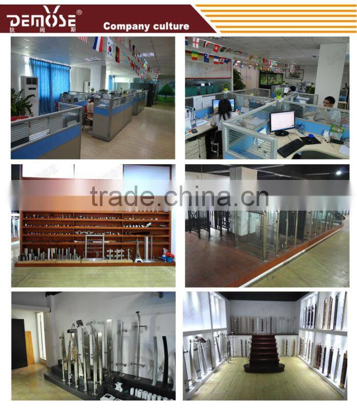 cantilevered glass railing wood stair