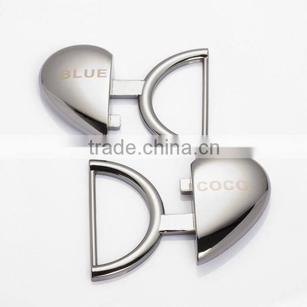 Heart shape Interlocking belt buckle for ladies dress