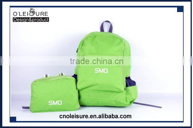 2016 latest arrival design promational foldable backpack cheap fold bag fold up backpack sport hiking camping college school bag